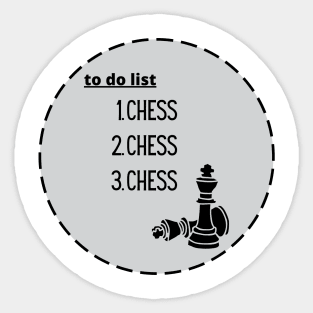 Chess to do list Sticker